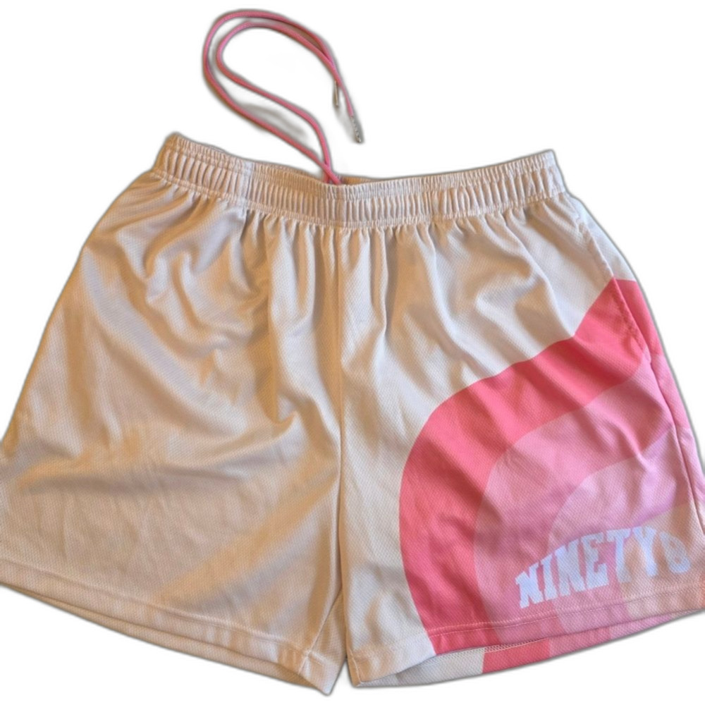 Ninety 8 clubPink + White Shorts